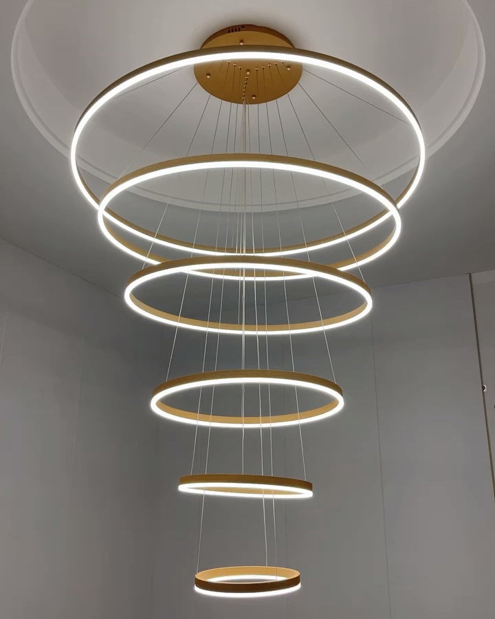 WOMO Tiered Ring LED Chandelier-WM2159