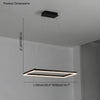 WOMO Black Tiered Rectangular Chandelier-WM2120 thumbnail