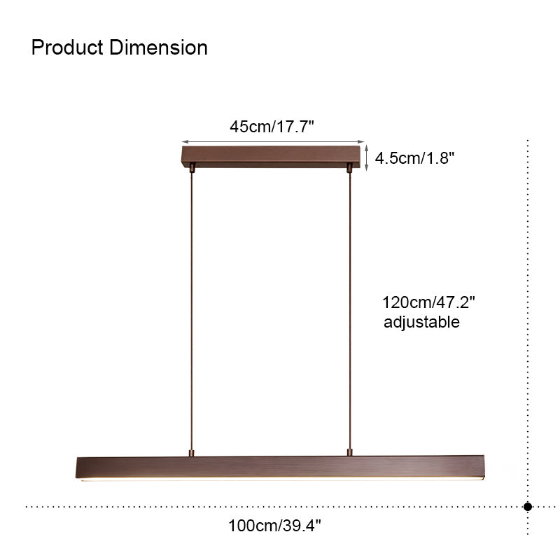 WOMO Minimalist Linear Kitchen Pendant Light-WM2002