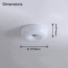 WOMO Round Milk Glass Flush Mount Ceiling Light-WM1134 thumbnail