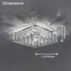 WOMO Square Crystal Flush Mount Ceiling Light-WM1130 thumbnail