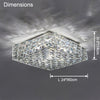 WOMO Square Crystal Flush Mount Ceiling Light-WM1130 thumbnail