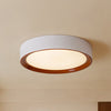 WOMO White/Walnut Round Ceiling Light-WM1192 thumbnail