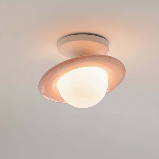 WOMO Colorful Globe Semi Flush Mount Ceiling Light-WM1205