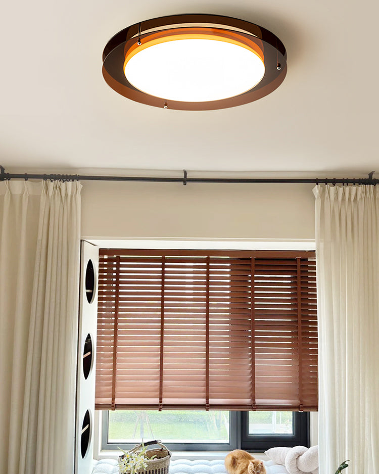 WOMO Bauhaus Round Flat Ceiling Light-WM1214