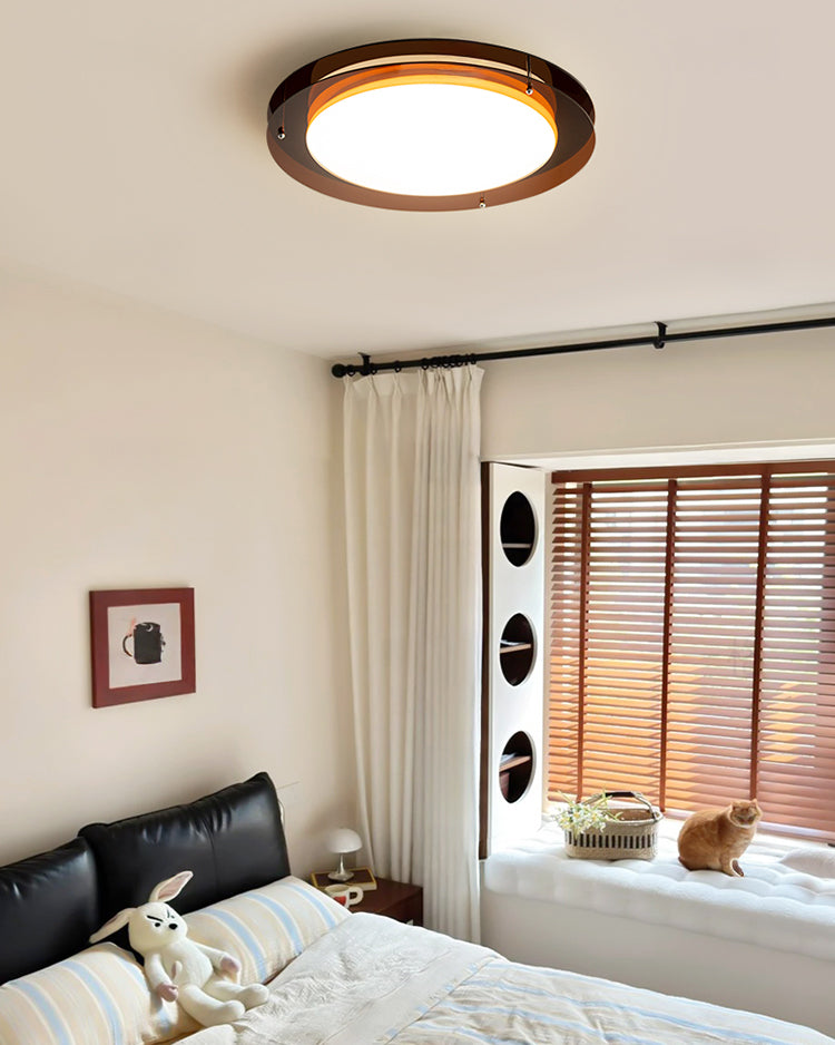 WOMO Bauhaus Round Flat Ceiling Light-WM1214