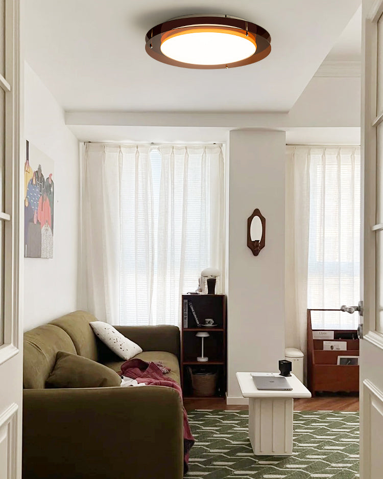 WOMO Bauhaus Round Flat Ceiling Light-WM1214