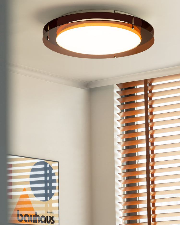 WOMO Bauhaus Round Flat Ceiling Light-WM1214