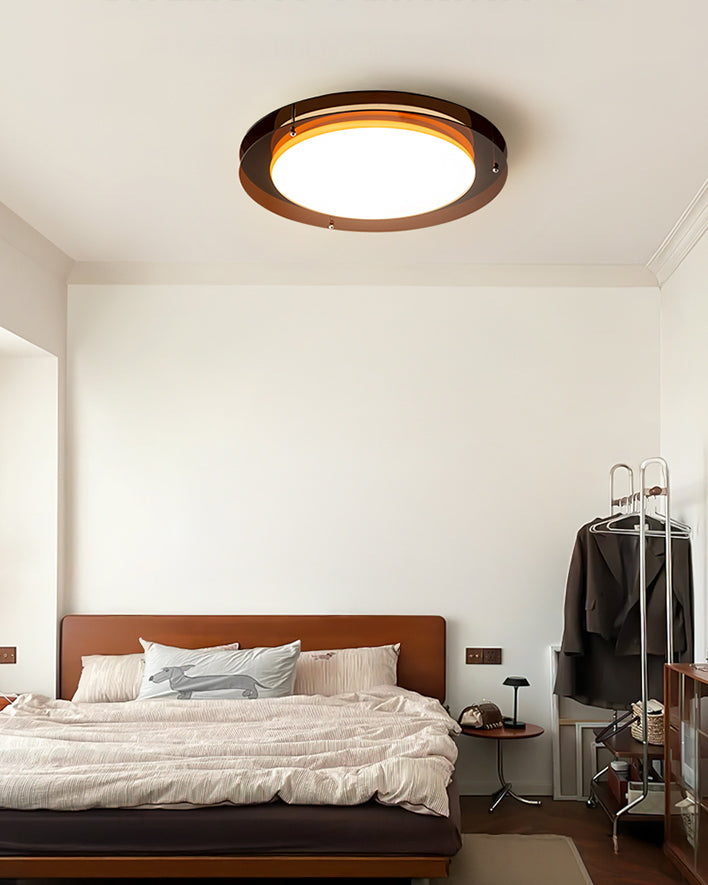 WOMO Bauhaus Round Flat Ceiling Light-WM1214
