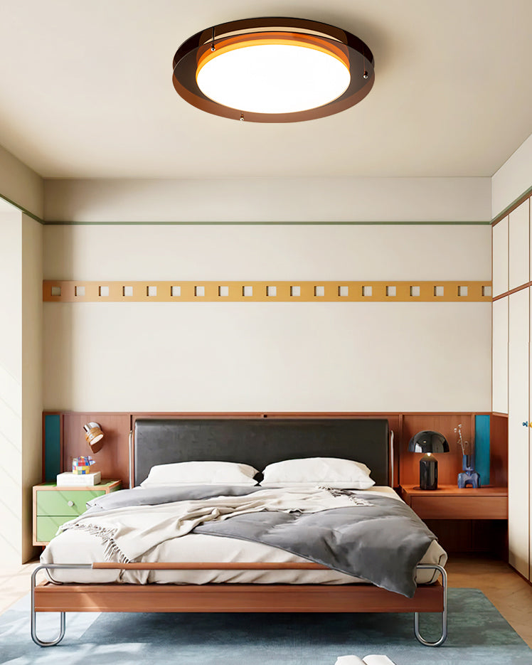 WOMO Bauhaus Round Flat Ceiling Light-WM1214