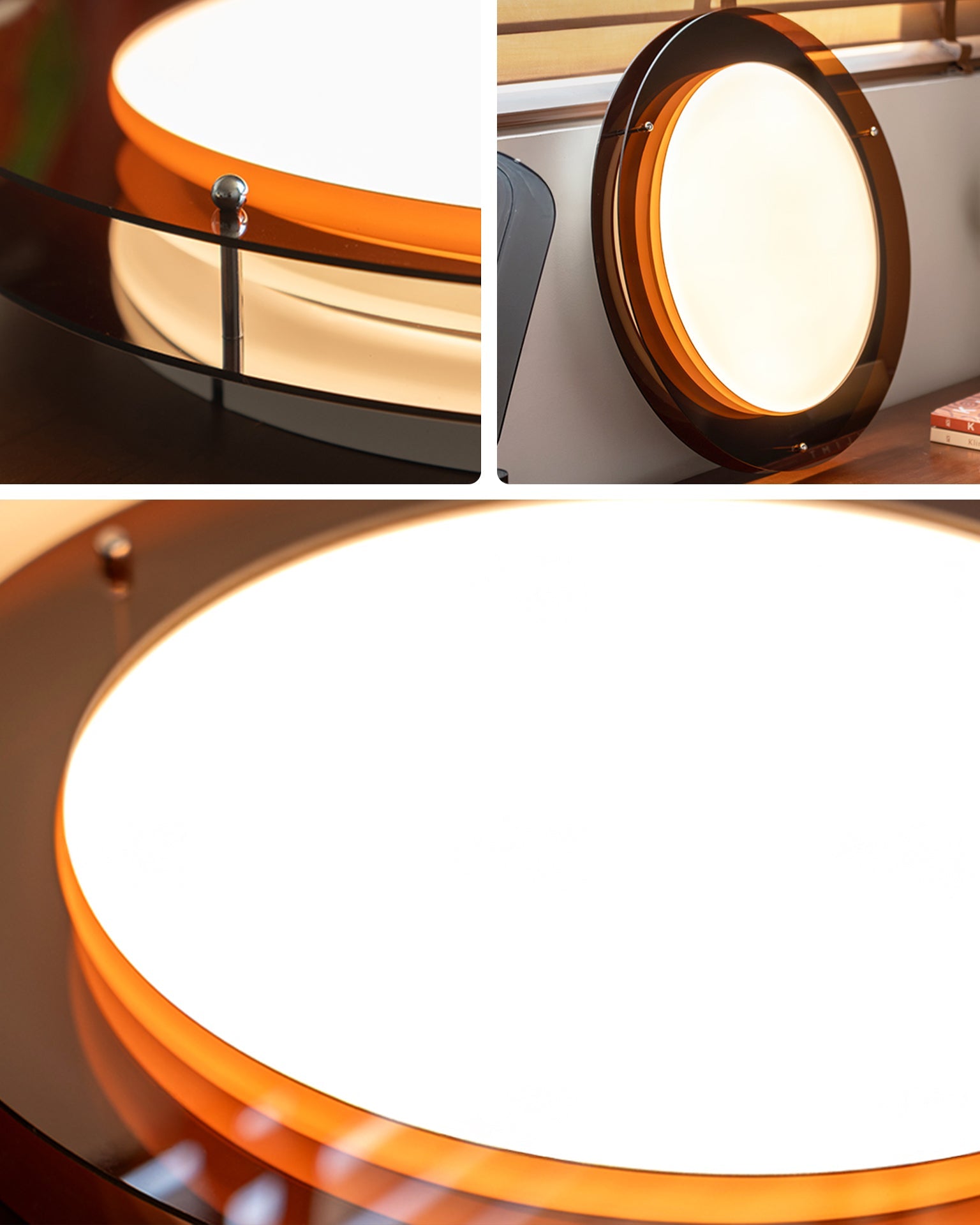 WOMO Bauhaus Round Flat Ceiling Light-WM1214