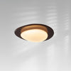 WOMO Oval Walnut Flush Mount Ceiling Light-WM1235 thumbnail
