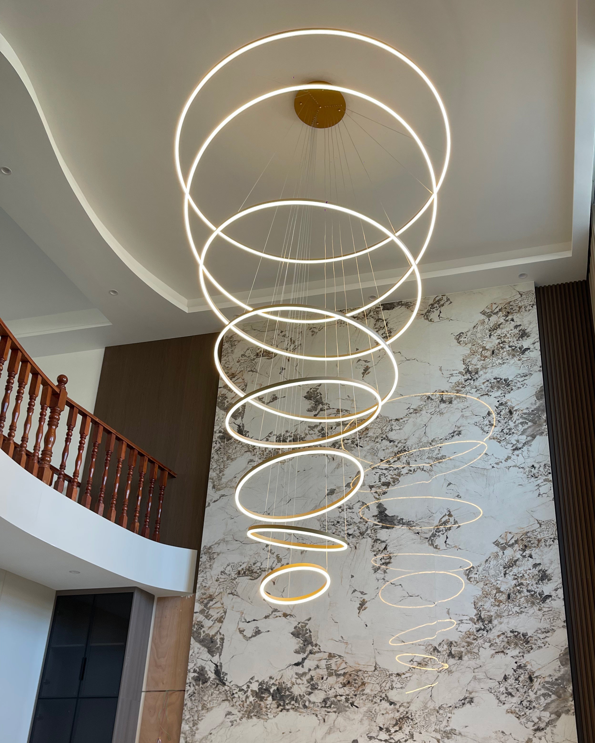 WOMO Tiered Ring LED Chandelier-WM2159