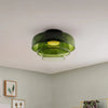 WOMO Colorful Glass Round Flush Mount Ceiling Light-WM1332 thumbnail