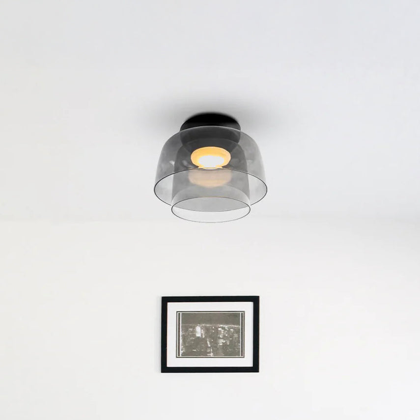 WOMO Colorful Glass Round Flush Mount Ceiling Light-WM1332