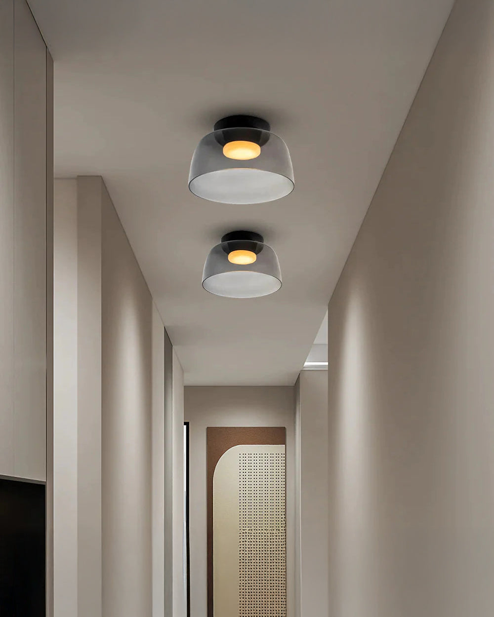 WOMO Colorful Glass Round Flush Mount Ceiling Light-WM1332