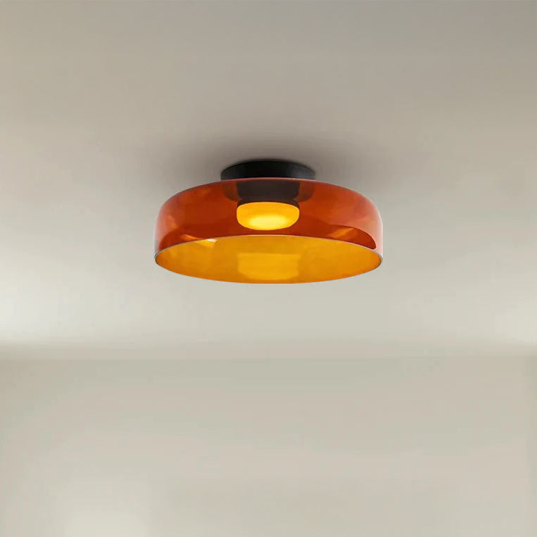 WOMO Colorful Glass Round Flush Mount Ceiling Light-WM1332