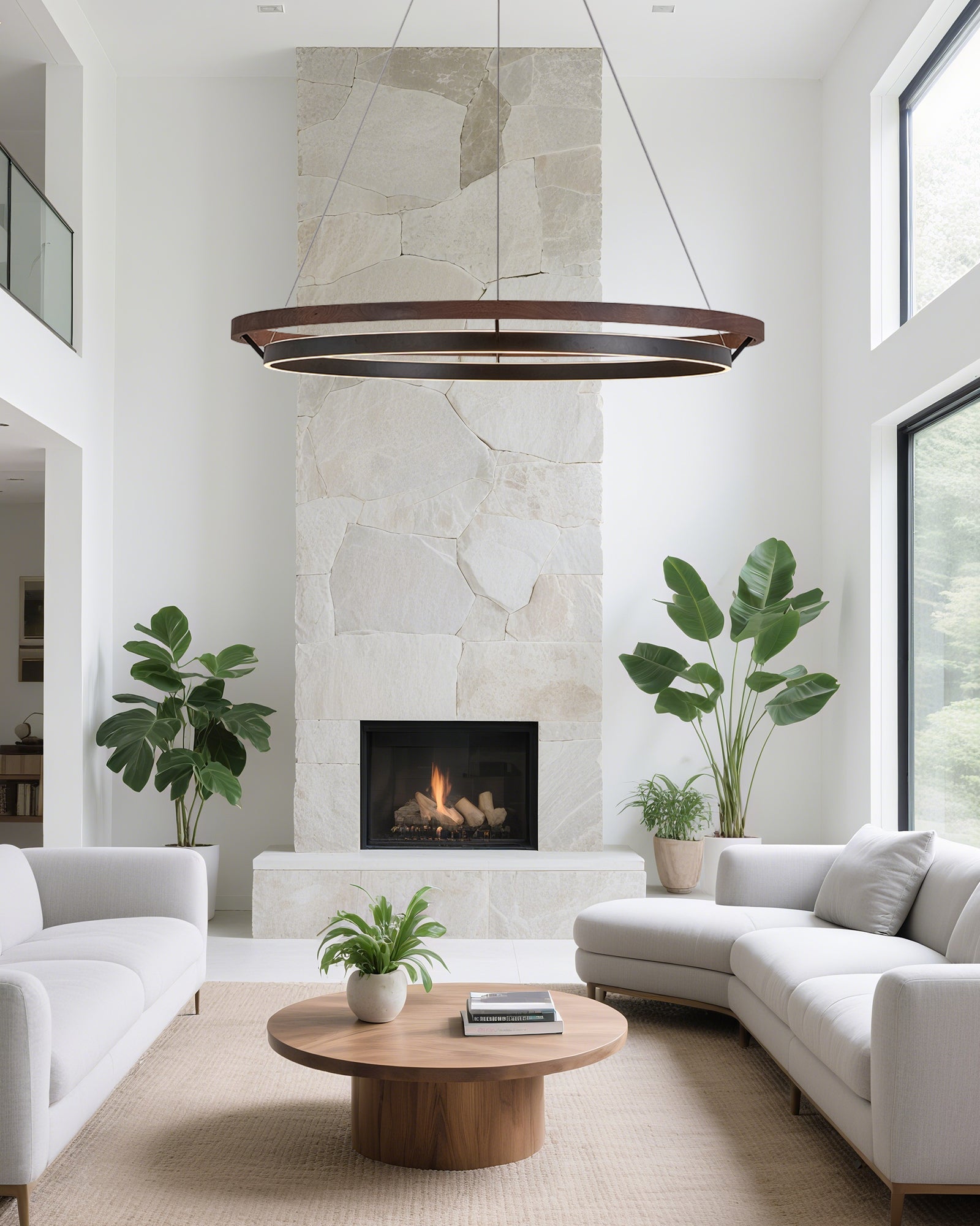 WOMO Circular Led Wood Chandelier-WM2492