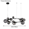 WOMO Circular Glass Bubble Chandelier-WM2292 thumbnail