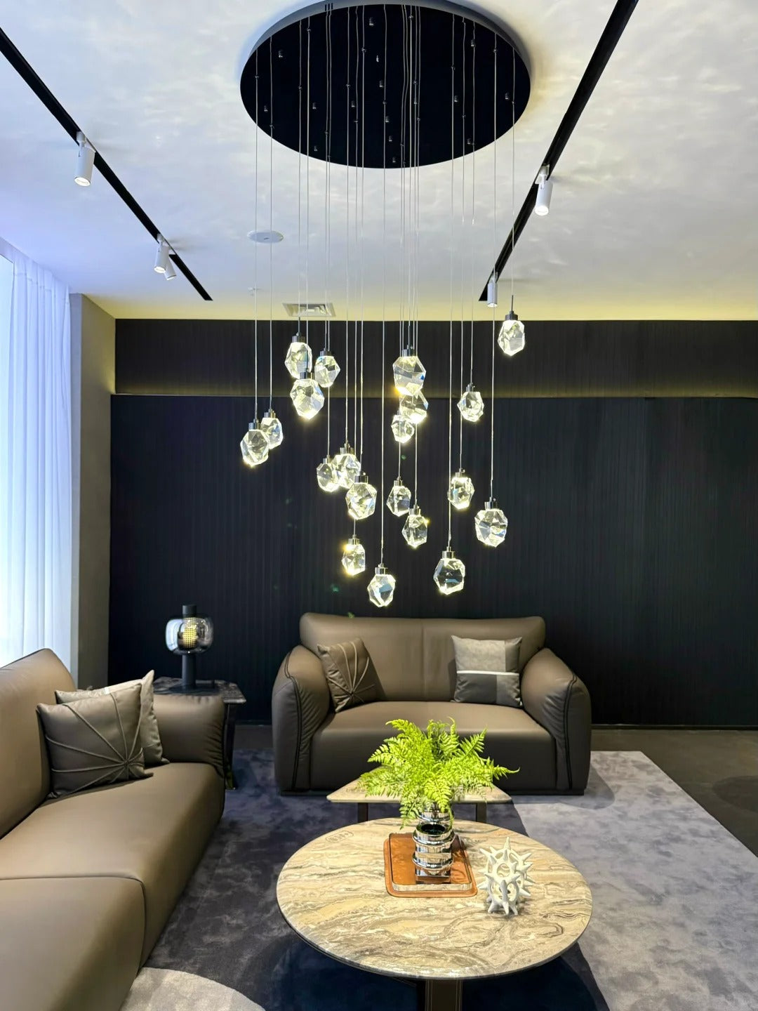 WOMO Rock Crystal Cascading Chandelier-WM2189