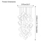 WOMO Ice Cube Textured Glass Chandelier-WM2150 thumbnail