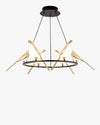 WOMO Gold Bird Round Chandelier-WM2512d thumbnail