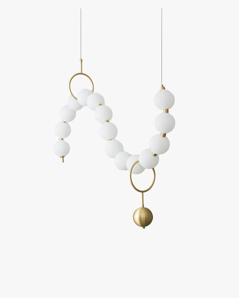WOMO Pearl Brass Globe Dining Room Chandelier-WM2102c