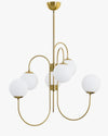 WOMO Gold Glass Globe Arm Chandelier-WM2625 thumbnail