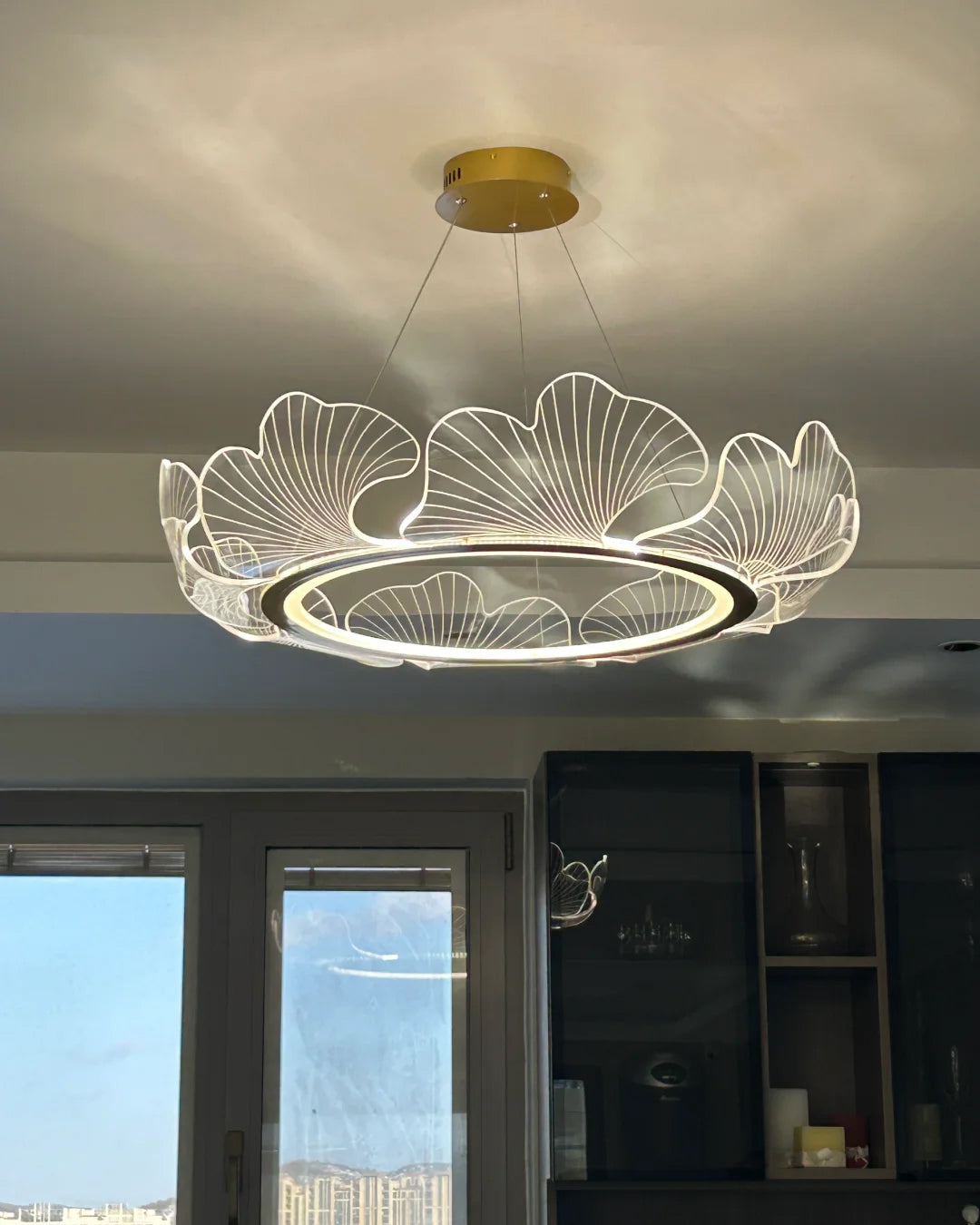 WOMO  Acrylic Ginkgo Leaf Chandelier-WM2000