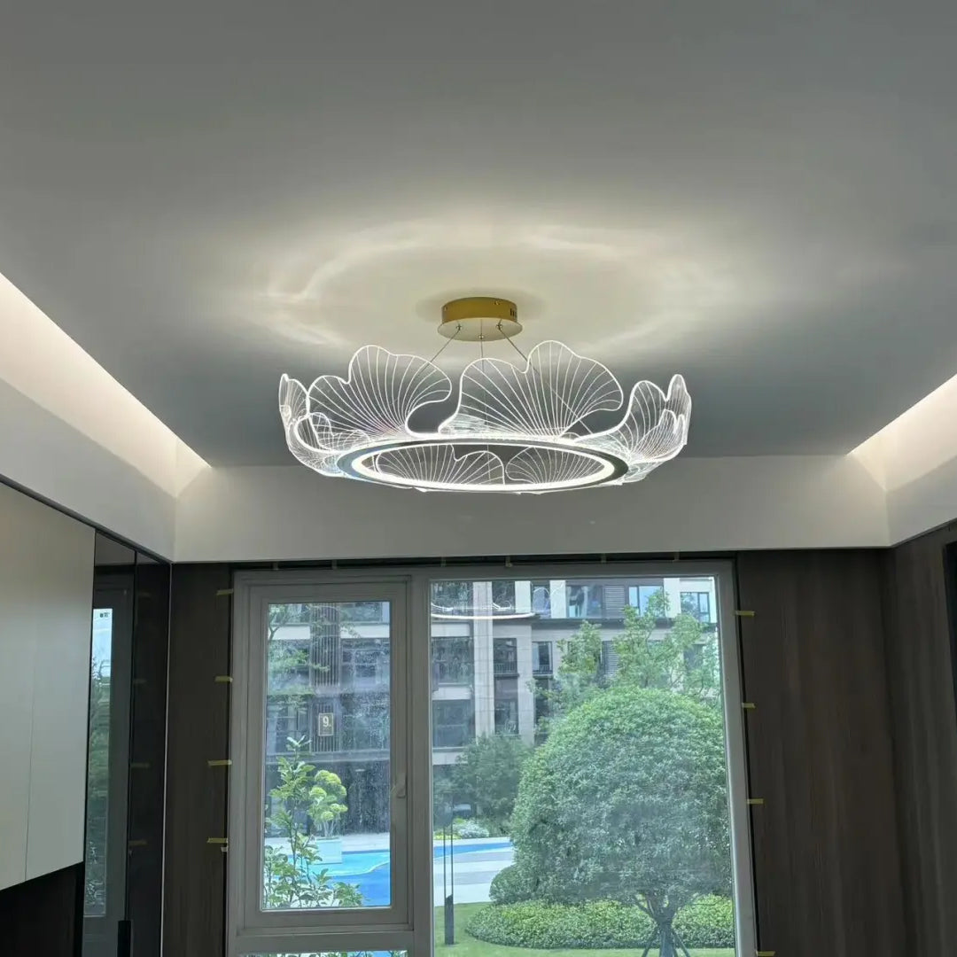 WOMO  Acrylic Ginkgo Leaf Chandelier-WM2000