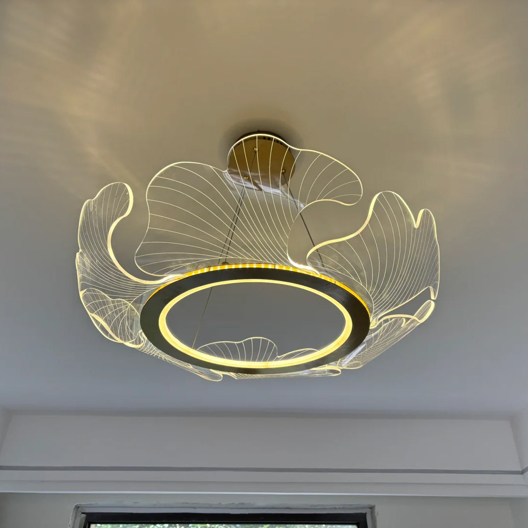 WOMO  Acrylic Ginkgo Leaf Chandelier-WM2000