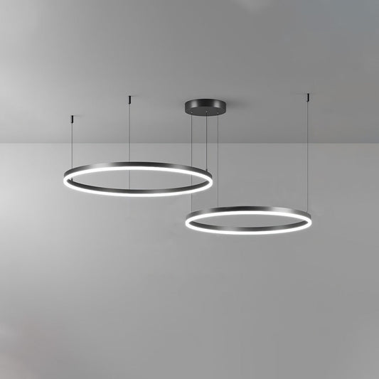 WOMO Multi Black Ring LED Chandelier - WM2003