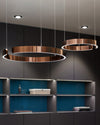 WOMO Black/Gold Ring Led Chandelier-WM2009 thumbnail
