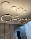 WOMO Black/Gold Ring Led Chandelier-WM2009 thumbnail
