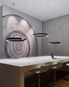 WOMO Black/Gold Ring Led Chandelier-WM2009 thumbnail