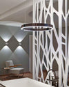WOMO Black/Gold Ring Led Chandelier-WM2009 thumbnail