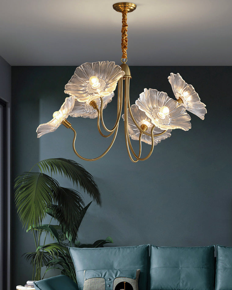 WOMO Lotus Flower Arm Chandelier-WM2025