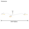WOMO Arms Semi-Flush Mount Light-WM2057 thumbnail