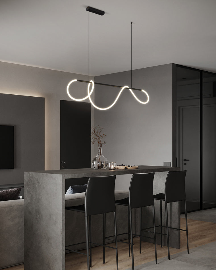 WOMO Rope Led Linear Brass Chandelier-WM2059a