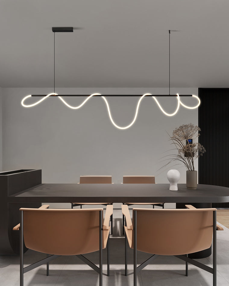 WOMO Rope Led Linear Brass Chandelier-WM2059a