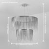 WOMO Tiered Fringe Chandelier-WM2062c thumbnail