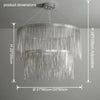 WOMO Tiered Fringe Chandelier-WM2062c thumbnail