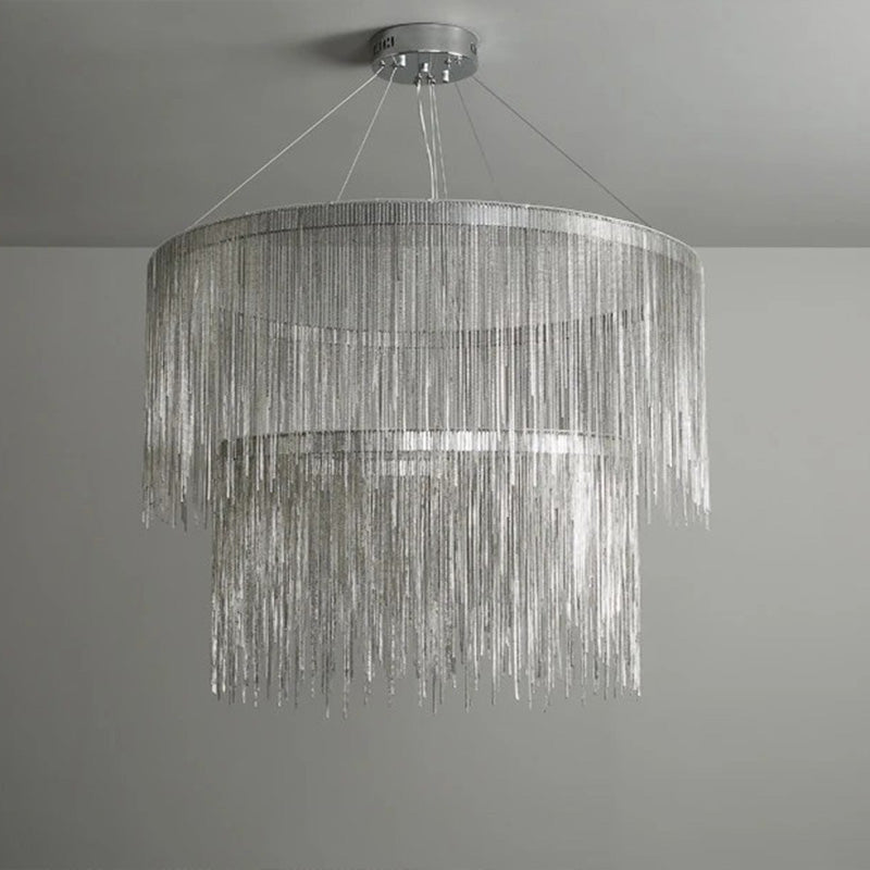 WOMO Tiered Fringe Chandelier-WM2062c