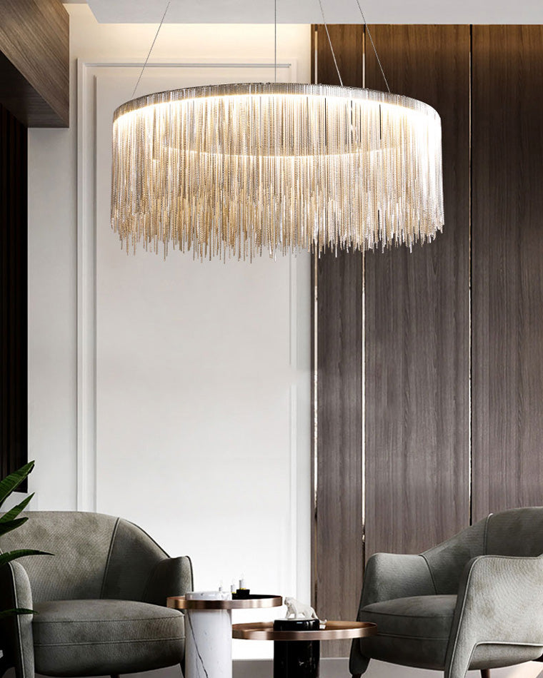 WOMO Fringe Round Chandelier-WM2062a
