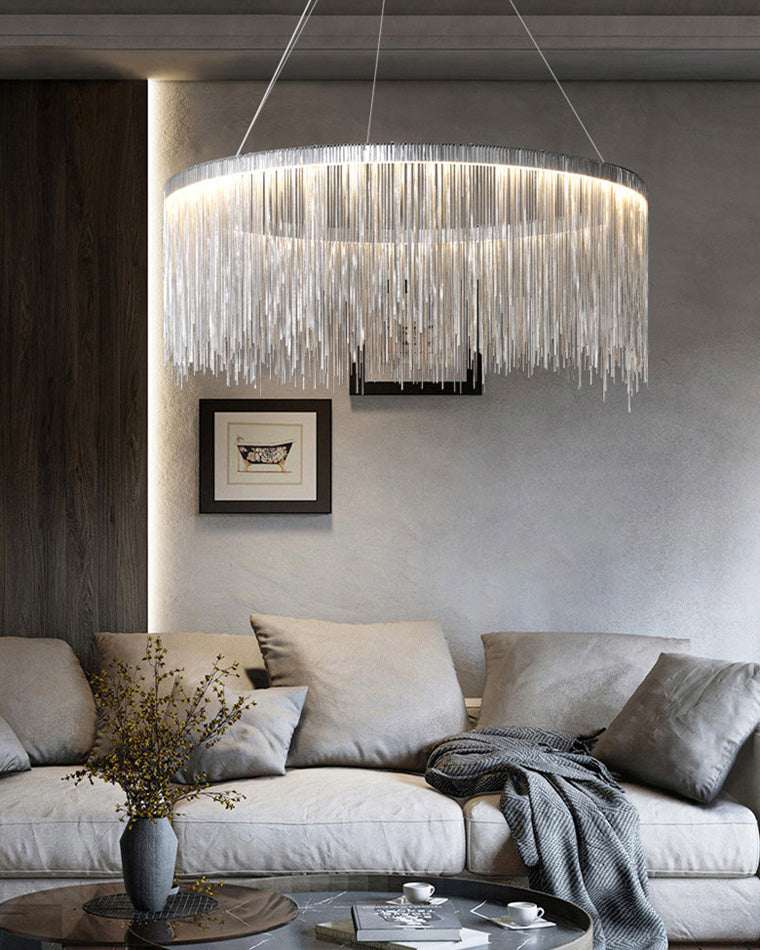 WOMO Fringe Round Chandelier-WM2062a