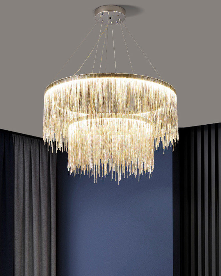 WOMO Tiered Fringe Chandelier-WM2062c