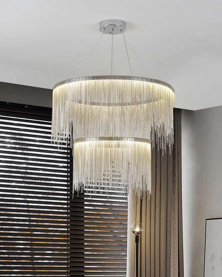 WOMO Tiered Fringe Chandelier-WM2062c