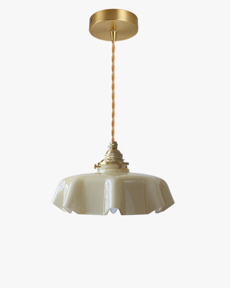 WOMO Retro Coloured/Pink Glass Pendant Light-WM2084