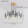 WOMO Tube Metal Chandelier-WM2083 thumbnail