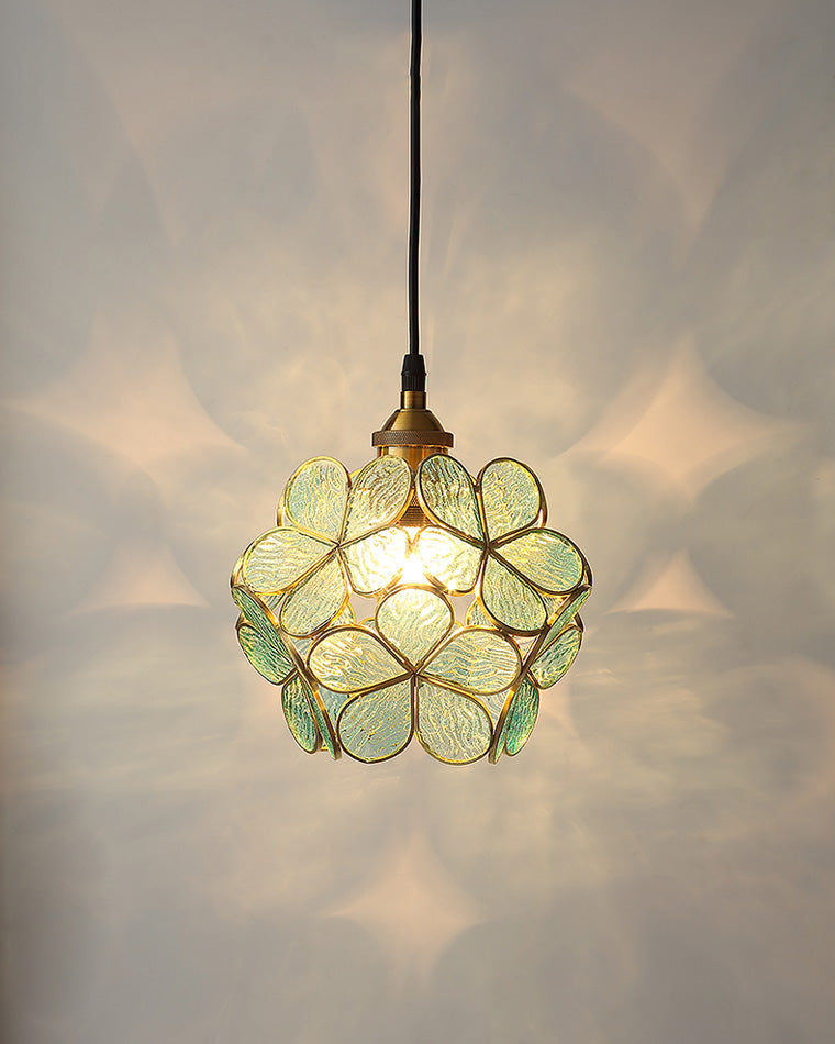WOMO Cherry Blossom Stained Glass Pendant Light-WM2100